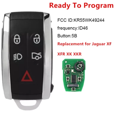 5B Keyless Remote Smart Car Key Fob For Jaguar XF XFR XK XKR 2007 2008 2009 2010 Foto 1 de 4