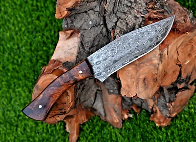 M DAMASCUS Custom HandMade Damascus Hunting Knife / Hand Forged Damascus Steel Blade 2887