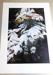 Alan Sakhavarz Ltd ED Print : Winter In My Backyard - Capped Chickadees - Picture 1 of 8