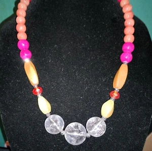 Erica Lyons EL Barbie Retro Large Beaded Translucent Graduated Beads Oversized 1 - Picture 1 of 12