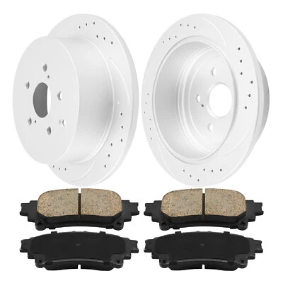 For Lexus RX350 2010-15 Rear Disc Rotors + Ceramic Brake Pads 31544 D1391 - Image 1 of 4
