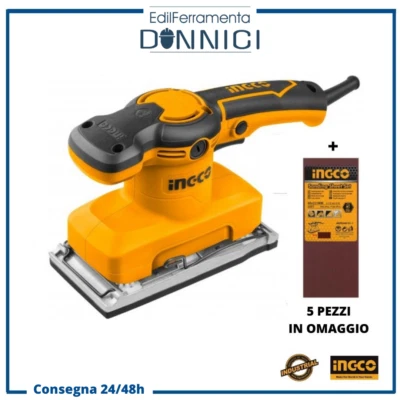 Levigatrice orbitale elettrica 320W con 5 fogli inclusi per muro legno INGCO - Immagine 1 di 4