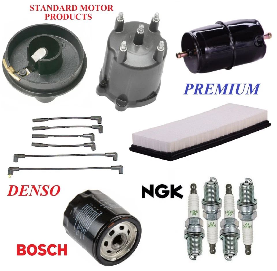 Kit de afinación filtros tapa rotor cable bujías para Jeep Comanche L4 2,5 L 1986 Foto 1 de 1