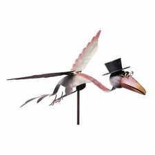 Fliegender Vogel Storch Gartenpendel aus Metall Windpendel Garten Deko Aussen