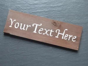 Personalised Wooden Exterior Sign Rustic Wall Mounted House Name Cottage Barn - Picture 1 of 8