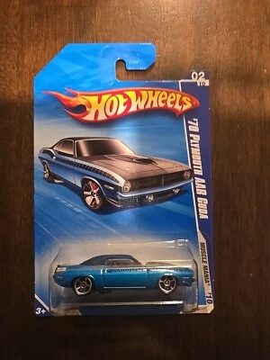 Hot Wheels Muscle Mania '10 2/10 Azul VHTF '70 Plymouth AAR Cuda Variância Raro - Imagem 1 de 3