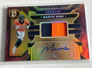 2023 Panini Gold Standard Rookie Jersey Auto Rose Gold Marvin Mims RC 2/24
