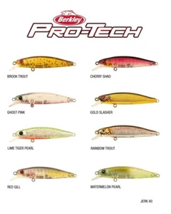 Berkley 2021 Pro-Tech 60mm Jerk Suspending Jerkbait Fishing Lure - Choose Colour - Picture 1 of 18