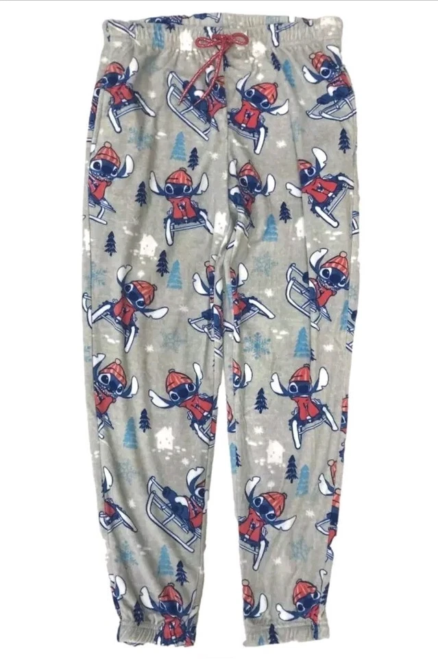 Disney Stitch Ladies Soft Jogger Pants Size L - (B15)