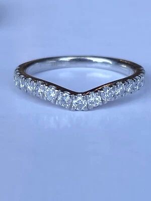 Blue Nile 14k White Gold Diamond Floating Ring Eternity 5.75 Sizable 0.34ct - Image 1 of 4