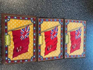3 banderas vintage de fieltros de seda de tabaco (CANADÁ), 1915 - Imagen 1 de 1
