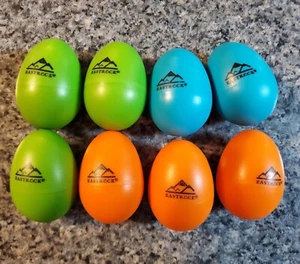 NEW Set of 8 Eastrock Egg Shakers Green Orange Blue Preschool Elementary Music - Picture 1 of 3
