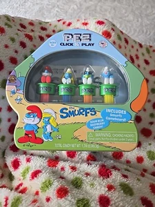 PEZ "THE SMURFS" CLICK & PLAY GIFT SET. New. Includes 4 Click & Play Pez - Picture 1 of 7