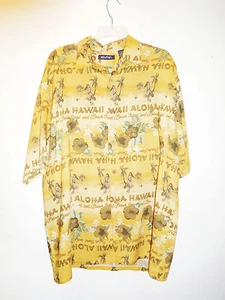 Puritan Men's Shirt Short Sleeve Hawaii Beach & Sand Size L  100% Viscose Rayon - Picture 1 of 4
