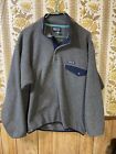 Men's Jacket Vintage PATAGONIA Synchilla USA Made Snap-T Pullover Sweater M Grey