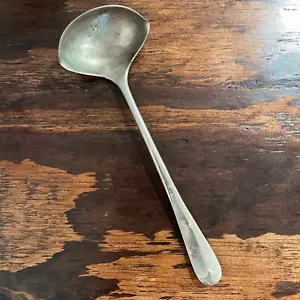 "Cucharón de plata Leonard vintage doble caño de vertido 13"" de longitud hecho en Italia" - Imagen 1 de 6