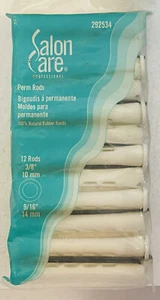 Salon Care Prof gebogene Dauerwellenstangen 12er Pack Naturkautschuk Bänder weiß 292534 - Bild 1 von 6