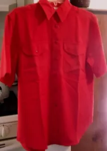 CAMISA TOP DE BLUSA MODERNA - MANGA CORTA PARA MUJER - ROJA - PEQUEÑA - Imagen 1 de 2