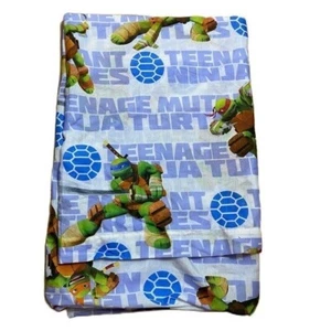 Teenage Mutant Ninja Turtles Twin Flat Sheet Nickelodeon Blue Green - Picture 1 of 5
