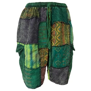 Pantalones Cortos Patchwork Hechos a Mano 100% Algodón Únicos Unisex Cómodos Ligeros para Correr. - Imagen 1 de 15