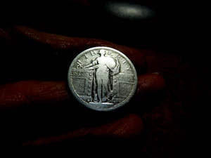 Mejor (ELEVADO) Fecha Fina 1917-P (Tipo 1) Standing Liberty Cuarto de Plata M18 - Imagen 1 de 2