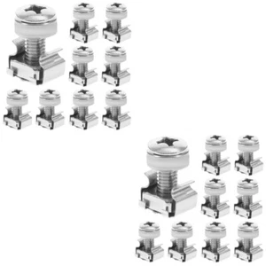 2 Count Cabinet Screw Set Rack Screws and Cage Nuts for Equipment Server Racks - Afbeelding 1 van 12