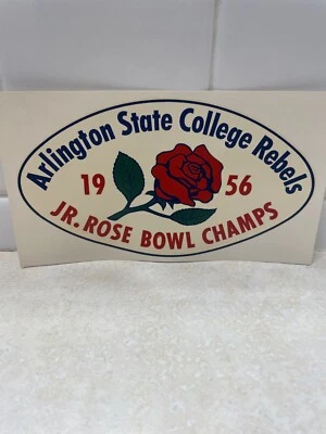 Vintage Angelus Decal - 1956 Arlington State College Rebels Jr. Rose Bowl Champs - Image 1 of 4