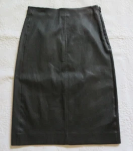 NWT THEORY H LINE LEATHER SKIRT, SZ 4 - Picture 1 of 10