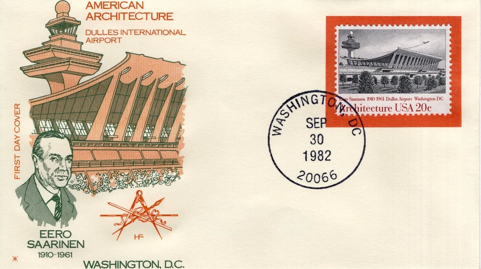 AMERICAN ARCHITECTURE FDC,  WASHINGTON, DC  1982  FDC18494 - Image 1 of 1