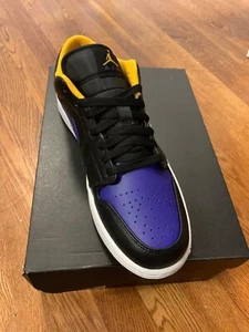 Classic Low Jordan 1s black , purple & gold size 11M - Picture 1 of 4