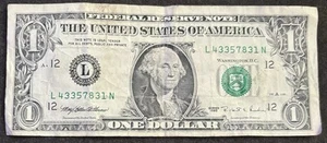 1995 San Francisco $1 Bill Fancy Numbers Note - Picture 1 of 2