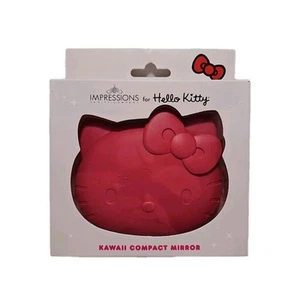 Impressions Hello Kitty Kawaii LED Compact Mirror Matte Red BRAND NEW! - Picture 1 of 3