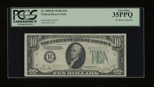 DBR 1934-D $10 New York Fr. 2009-B PCGS 35 PPQ Serial B67813823F - Picture 1 of 2