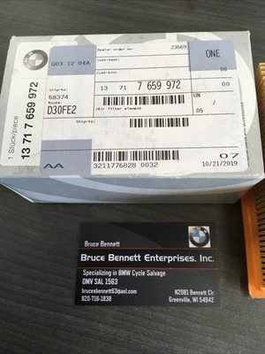 Filtro de aire BMW G650X Challenge 13717659972 nuevo stock antiguo OEM 4E Foto 1 de 2