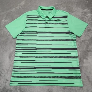 Nike Golf Polo Shirt Mens Large Green Black Dri-Fit Standard Fit 915877-300 - Picture 1 of 10