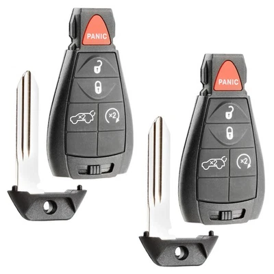 2 Key Fob Remote Start for 2014 2015 2016 2017 2018 2019 Jeep Cherokee GQ4-53T Foto 1 de 4