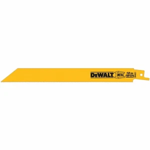 DEWALT Reciprocating Saw Blades, Straight Back, Bi-Metal, 8-Inch, 18 TPI, 5-Pack - Picture 1 of 1