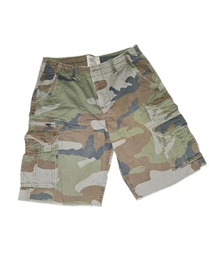 Pantalones Cortos Carga Y2K American Eagle Camuflados 36 Para Hombre’s (Verde Bosque Marrón Sueltos Años 2000 Foto 1 de 4