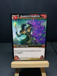 Broderick  Langforth 165 Rare World of Warcraft Trading Card Game Blizzard TCG - Picture 1 of 2