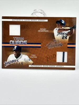 Camiseta deportiva cuádruple Playoff Abs Mem 2005 #TQ13 Henderson/Gwynn/Garvey/Covey/100 Foto 1 de 2
