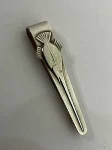 GEORG JENSEN DENMARK  Men Sterling Silver Swordfish Fish Tie Bar Clip 5.8cm #79 - Picture 1 of 12