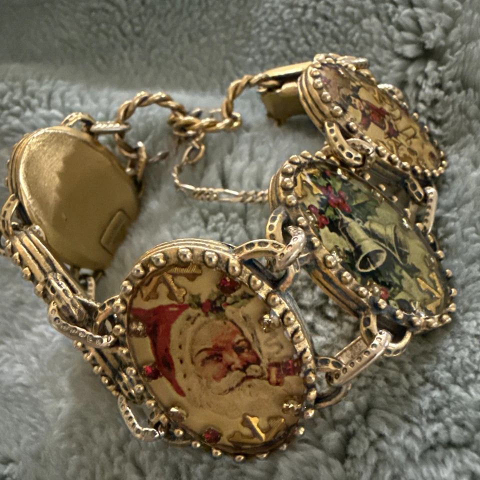 Maximal Art John Wind Vintage Navidad Tema Imagen Dije Pulsera Raro Encontrar Foto 1 de 4