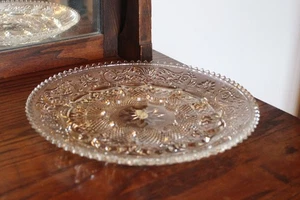 Tiara Clear Glass Sandwich Patterned Deviled Egg Serving Plate Original Sticker - Picture 1 of 11