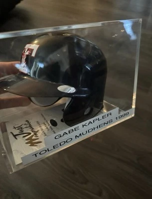Gabe Kapler Signed Autographed MLB Toledo Mud Hens Baseball Mini Helmet - Image 1 of 4