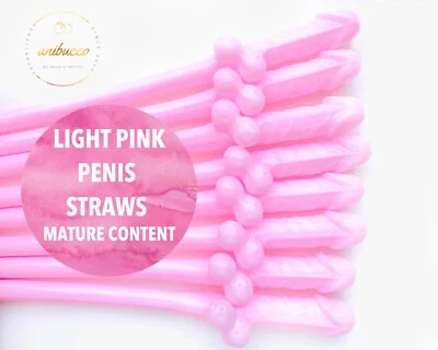 Pajitas de despedida de soltera pene fiesta favoritos marcadores de bebida para tazas elige tus colores Foto 1 de 4