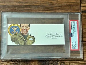 Andrew D. “Andy” Auld Signed Cut Signature Royal Navy Fighter Pilot WW2 PSA/DNA - Picture 1 of 5