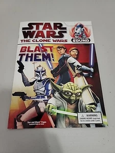 Star Wars 2009 Dalmatian Press Clone Wars Book to Color With Sound Blast Them! - Picture 1 of 2