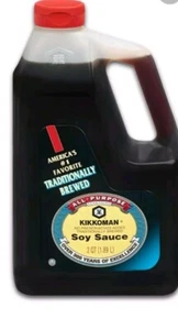Kikkoman Soy Sauce Traditionally Brewed All Purpose Seasoning 2 Pack 64 Oz Each - Picture 1 of 1