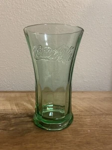 Vintage Libbey grün Coca Cola ausgestelltes Trinkglas groß 16 Unzen schwer - Bild 1 von 4