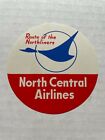 Vintage 1950's North Central Airlines Luggage / Baggage Label